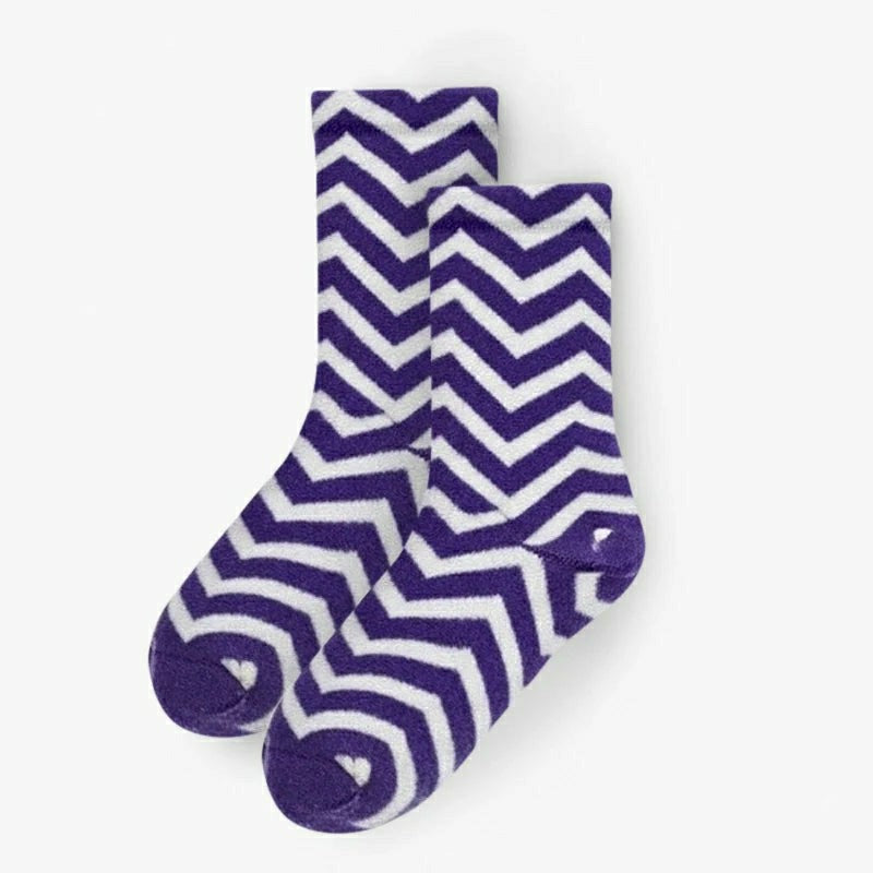 Polar Feet Fleece Socks - Zigzag | Plow & Hearth