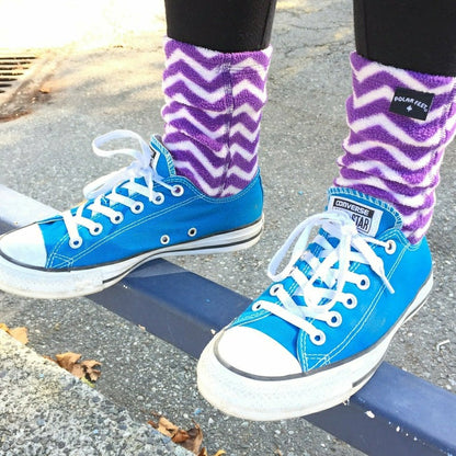 Polar Feet Fleece Socks - Zigzag | Plow & Hearth