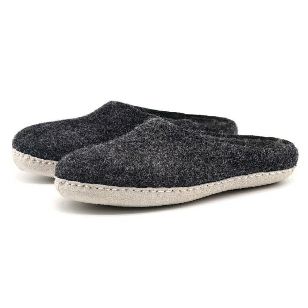 Mens Astoria Wool House Slippers | Plow & Hearth