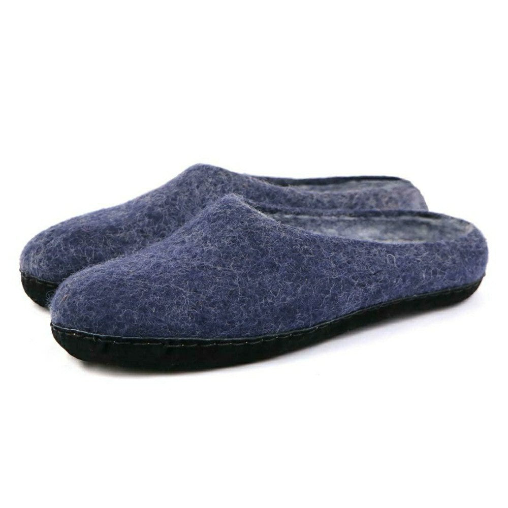Mens Astoria Noir Wool House Slippers | Plow & Hearth