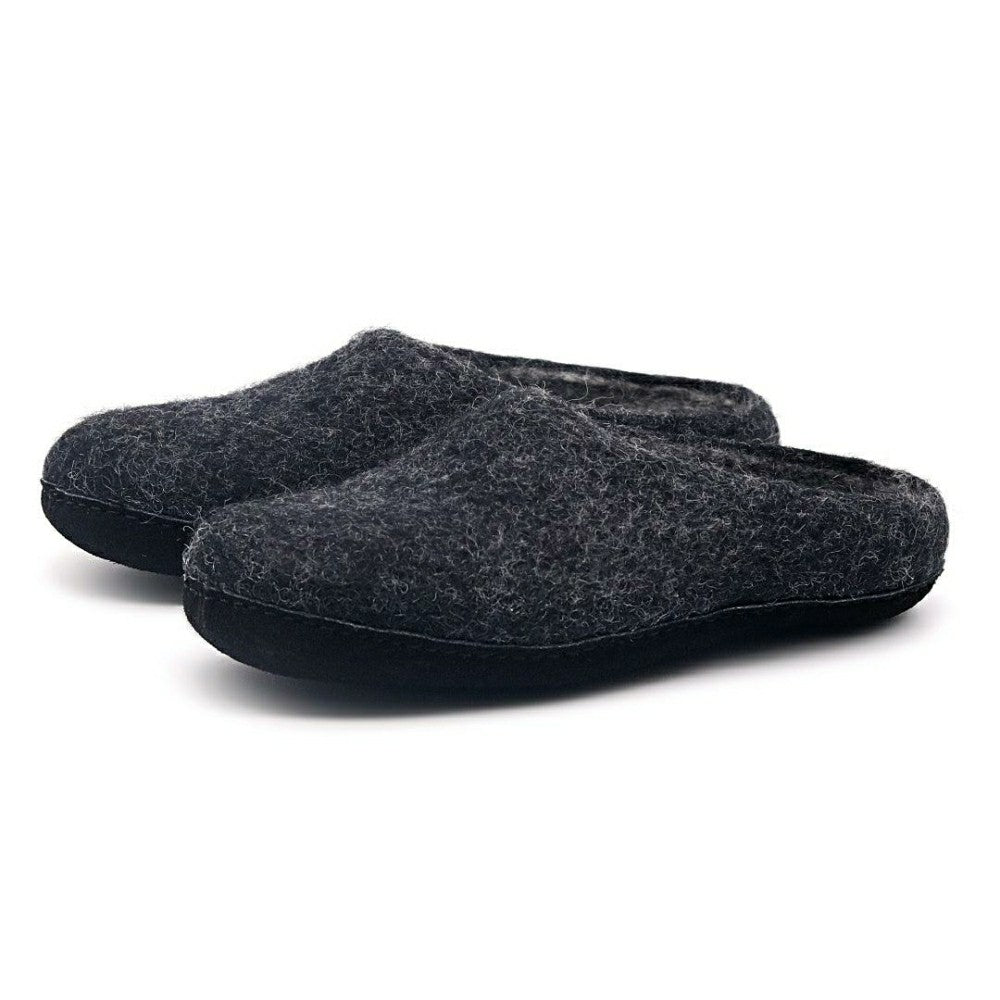 Mens Astoria Noir Wool House Slippers | Plow & Hearth