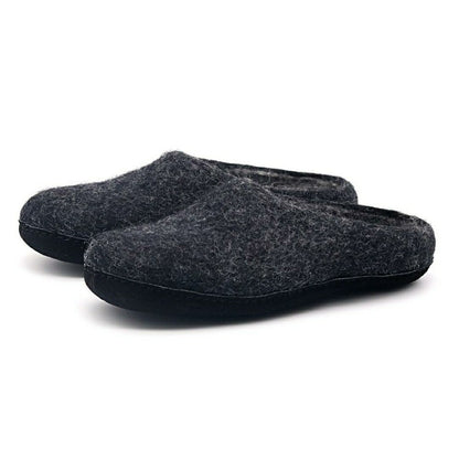 Mens Astoria Noir Wool House Slippers | Plow & Hearth