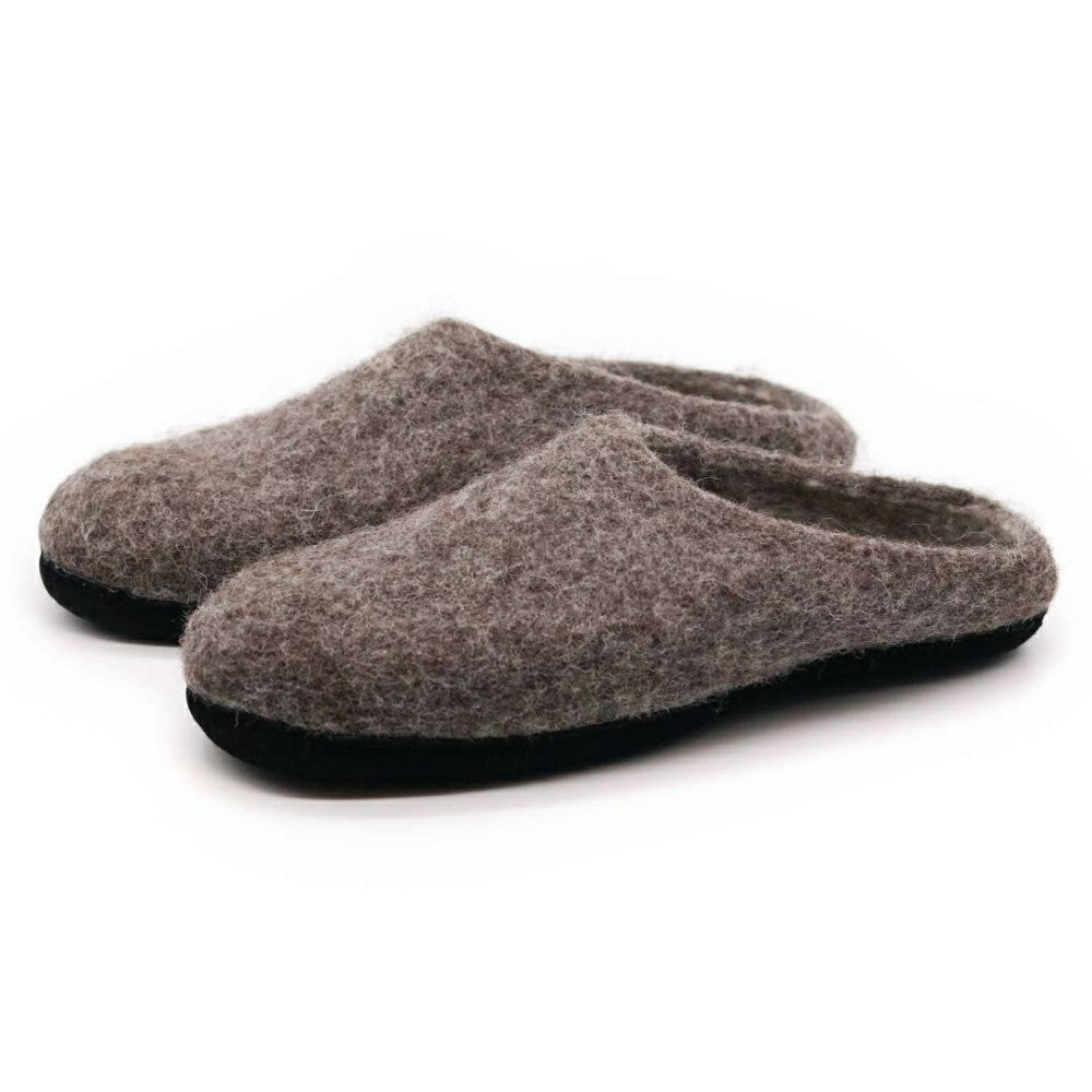Mens Astoria Noir Wool House Slippers | Plow & Hearth