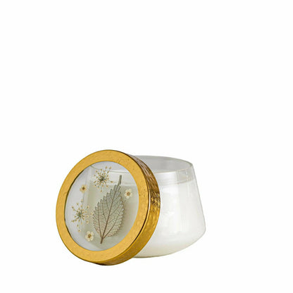 Forest Medium Pressed Floral Candle | Plow & Hearth