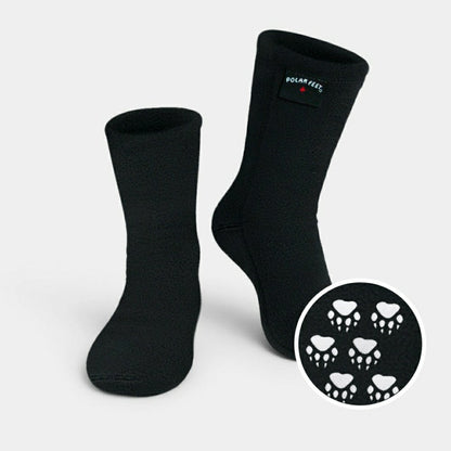 Polar Feet Fleece Socks - Black | Plow & Hearth