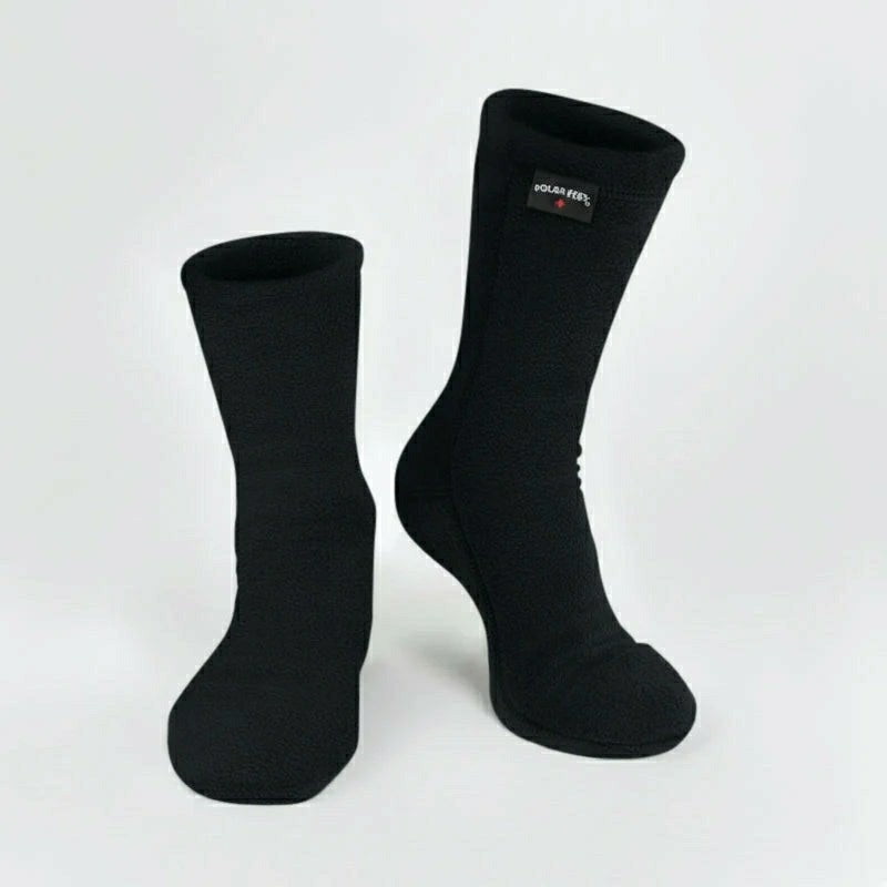 Polar Feet Supersoft Fleece Socks - Black | Plow & Hearth
