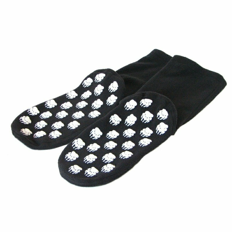 Polar Feet Supersoft Fleece Socks - Black | Plow & Hearth