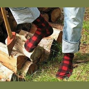 Polar Feet Fleece Socks - Lumberjack | Plow & Hearth