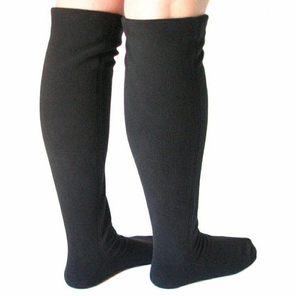 Over-the-Knee Fleece Socks - Black | Plow & Hearth