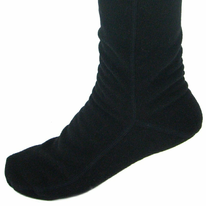 Over-the-Knee Fleece Socks - Black | Plow & Hearth