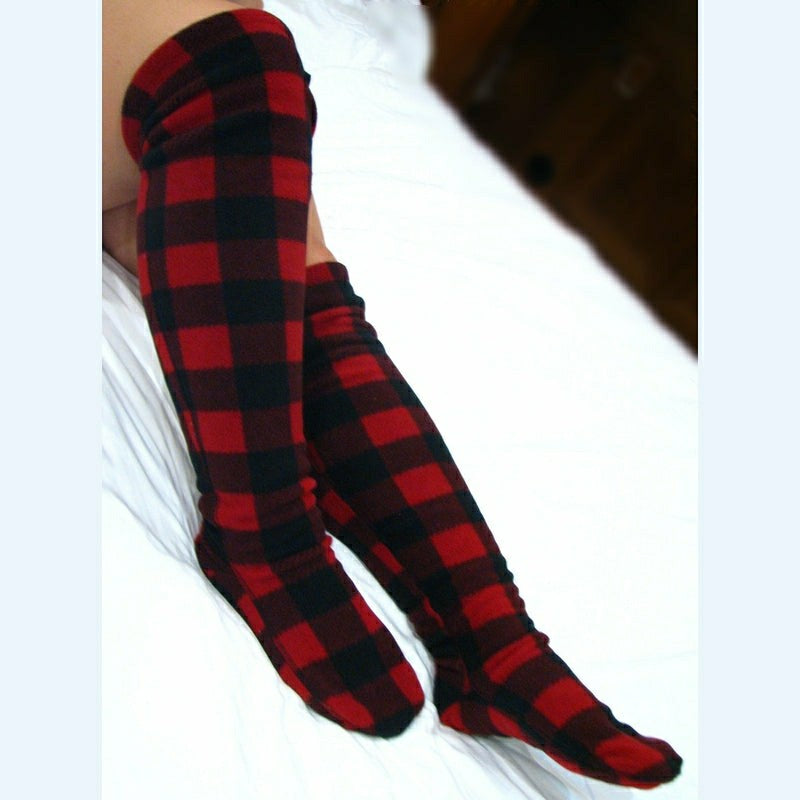 Over-the-Knee Fleece Socks - Lumberjack | Plow & Hearth