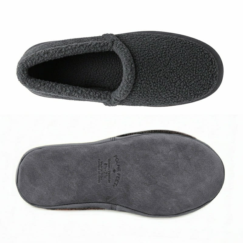 Polar Feet Men's Perfect Mocs - Grey Berber | Plow & Hearth