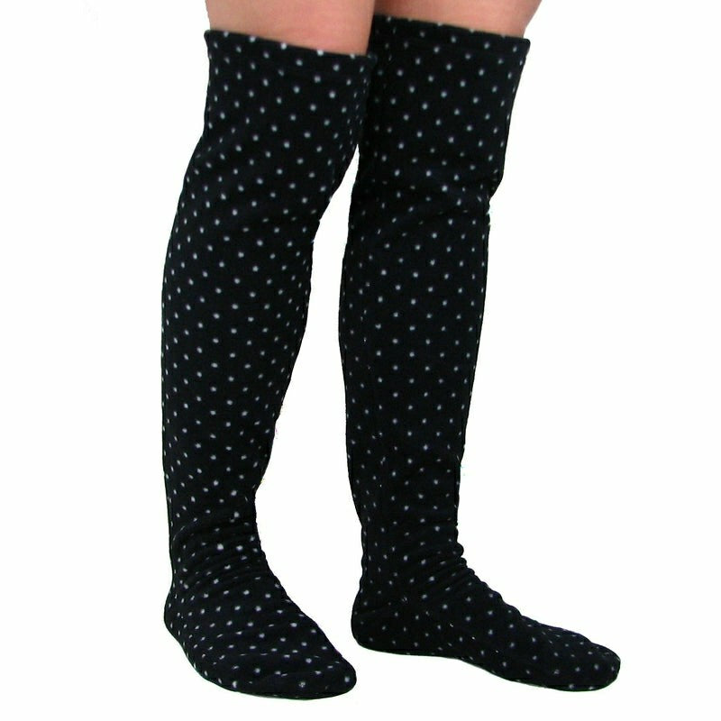 Over The Knee Fleece Socks - Domino | Plow & Hearth