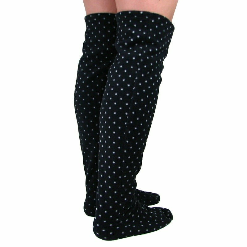 Over The Knee Fleece Socks - Domino | Plow & Hearth