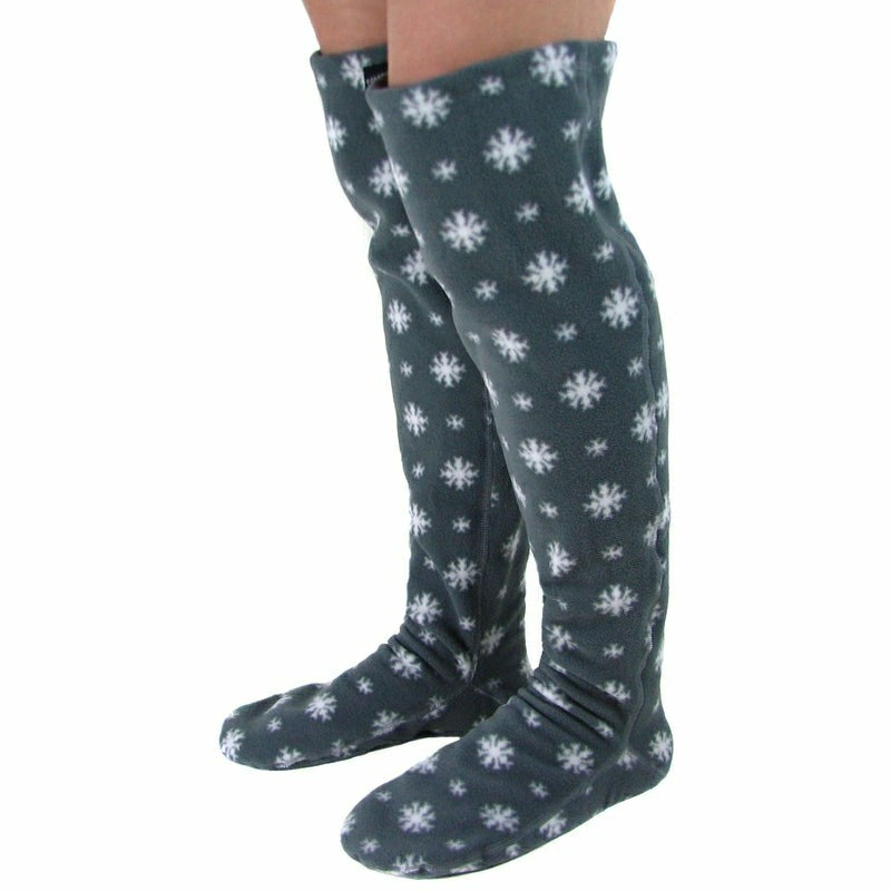 Over The Knee Fleece Socks - Snow | Plow & Hearth