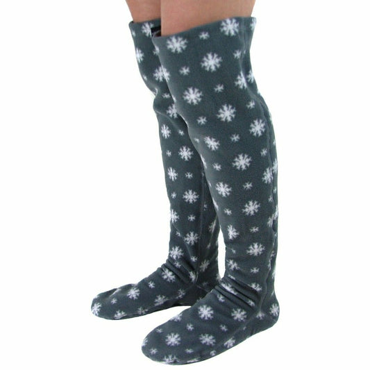 Over The Knee Fleece Socks - Snow | Plow & Hearth