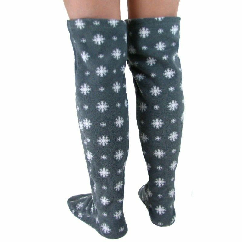 Over The Knee Fleece Socks - Snow | Plow & Hearth
