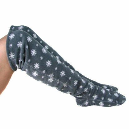 Over The Knee Fleece Socks - Snow | Plow & Hearth