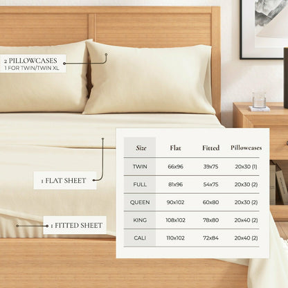 4-Piece Cotton Solid Flannel Sheet - Nordic Collection | Plow & Hearth