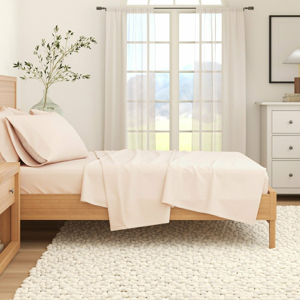 4-Piece Cotton Solid Flannel Sheet - Nordic Collection | Plow & Hearth