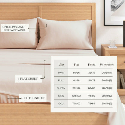4-Piece Cotton Solid Flannel Sheet - Nordic Collection | Plow & Hearth