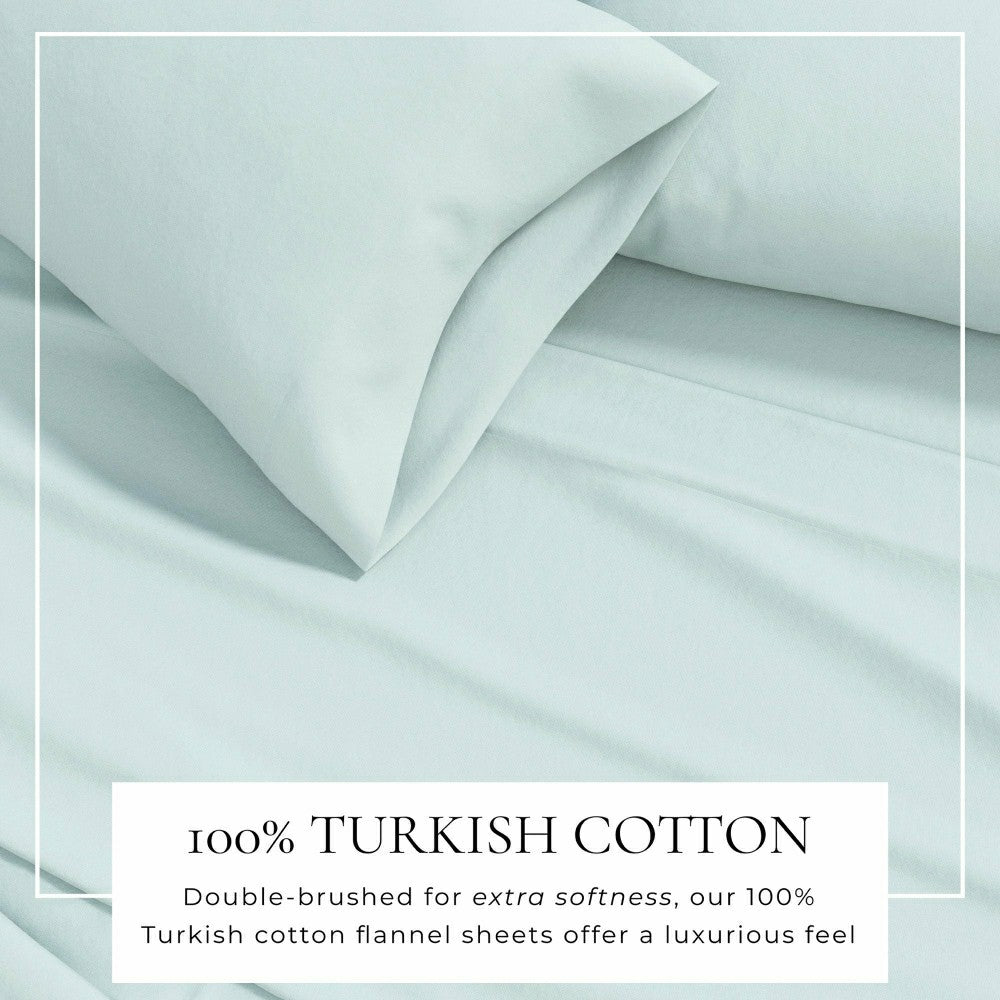 4-Piece Cotton Solid Flannel Sheet - Nordic Collection | Plow & Hearth
