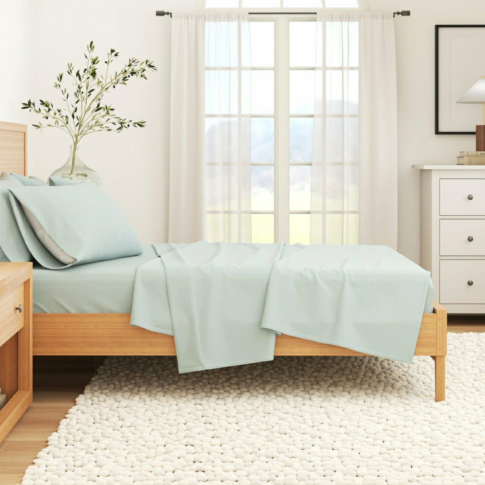 4-Piece Cotton Solid Flannel Sheet - Nordic Collection | Plow & Hearth