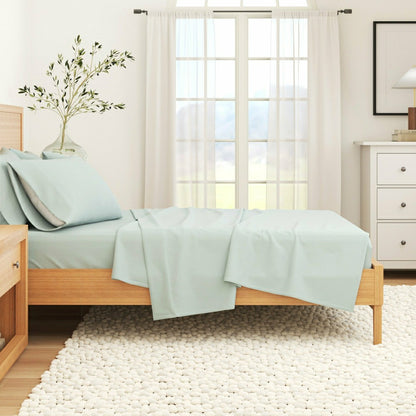 4-Piece Cotton Solid Flannel Sheet - Nordic Collection | Plow & Hearth