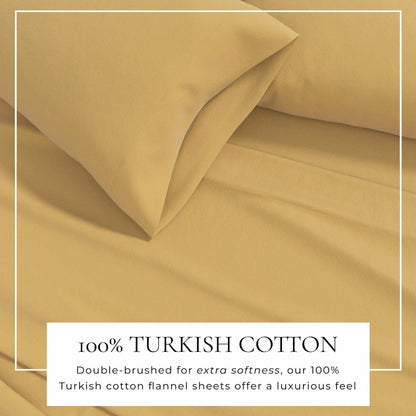 4-Piece Cotton Solid Flannel Sheet - Nordic Collection | Plow & Hearth