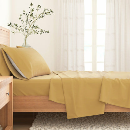4-Piece Cotton Solid Flannel Sheet - Nordic Collection | Plow & Hearth