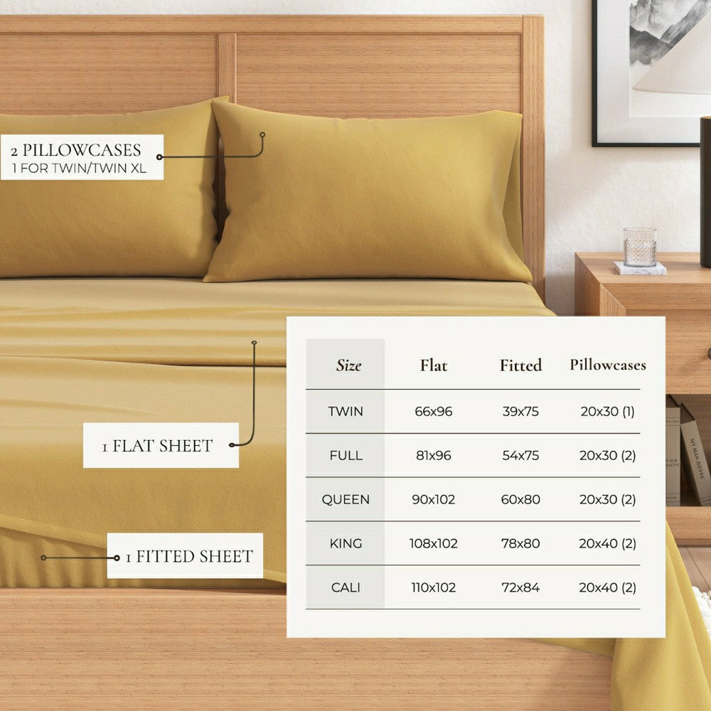 4-Piece Cotton Solid Flannel Sheet - Nordic Collection | Plow & Hearth