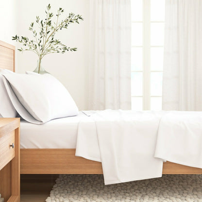 4-Piece Cotton Solid Flannel Sheet - Nordic Collection | Plow & Hearth