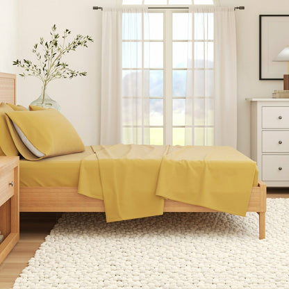 4-Piece Cotton Solid Flannel Sheet - Nordic Collection | Plow & Hearth