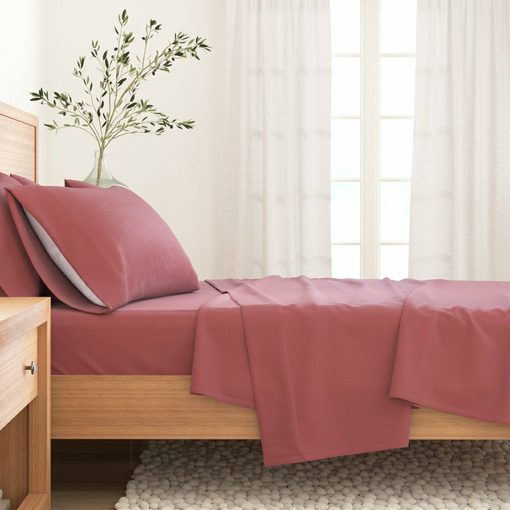 4-Piece Cotton Solid Flannel Sheet - Nordic Collection | Plow & Hearth