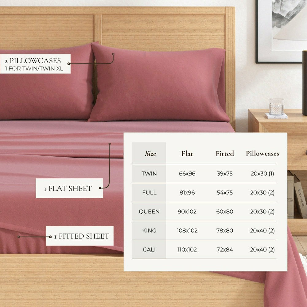 4-Piece Cotton Solid Flannel Sheet - Nordic Collection | Plow & Hearth