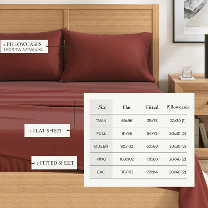 4-Piece Cotton Solid Flannel Sheet - Nordic Collection | Plow & Hearth