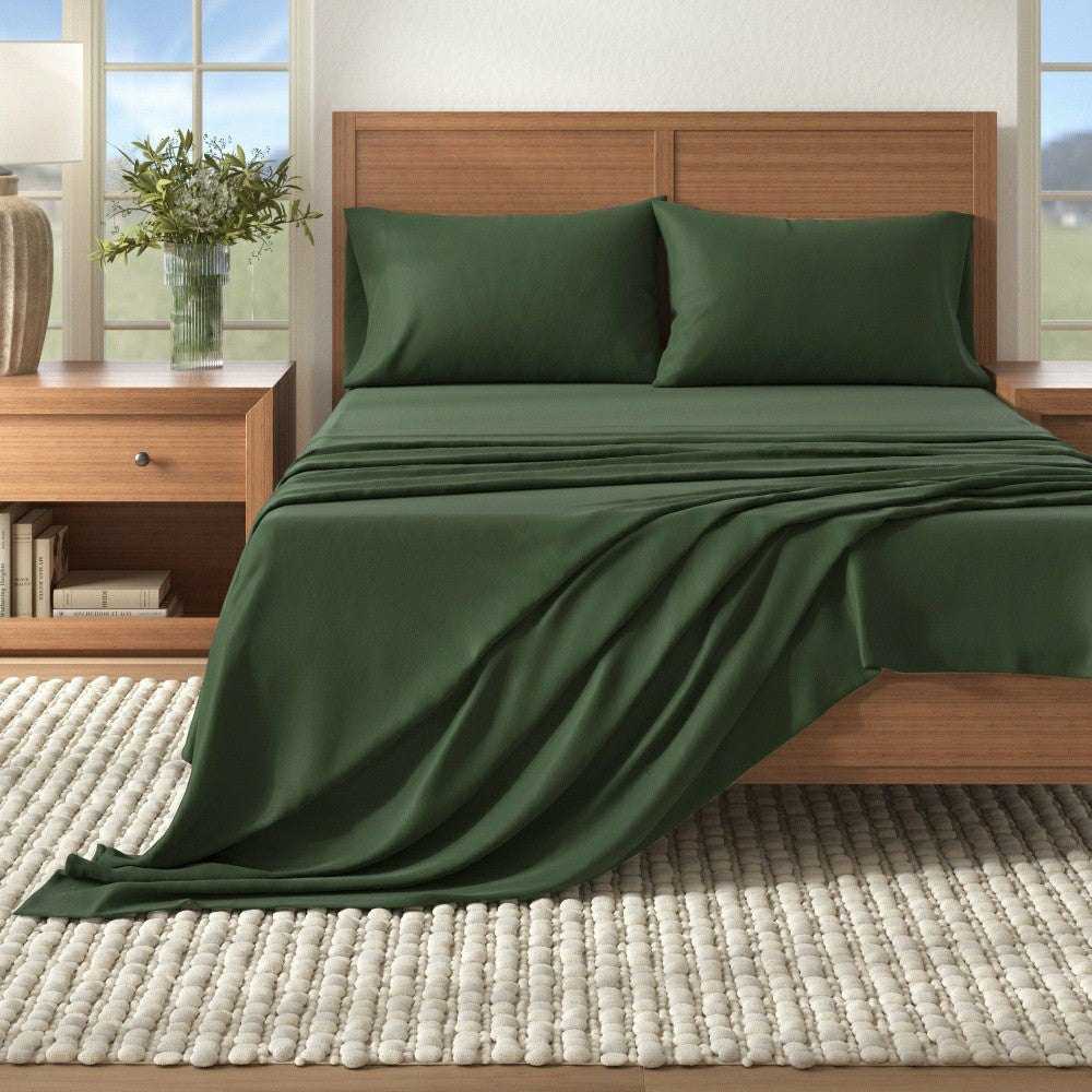 4-Piece Cotton Solid Flannel Sheet - Nordic Collection | Plow & Hearth
