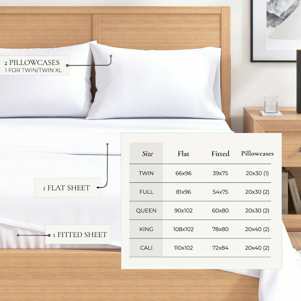 4-Piece Cotton Solid Flannel Sheet - Nordic Collection | Plow & Hearth