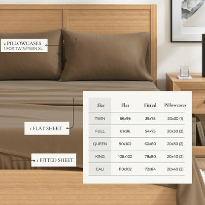 4-Piece Cotton Solid Flannel Sheet - Nordic Collection | Plow & Hearth