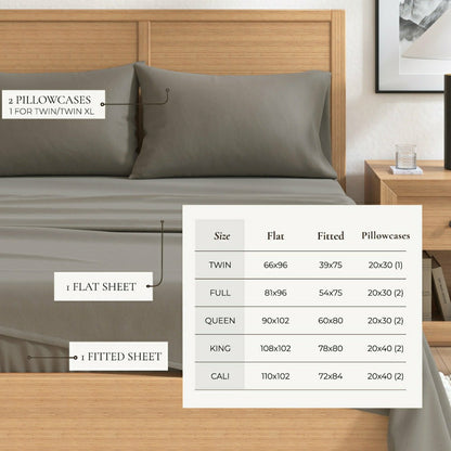 4-Piece Cotton Solid Flannel Sheet - Nordic Collection | Plow & Hearth
