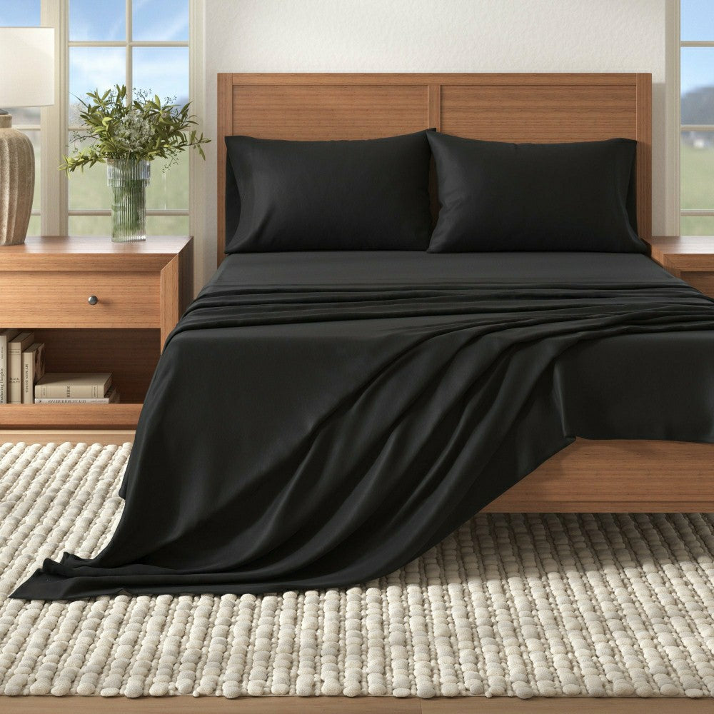 4-Piece Cotton Solid Flannel Sheet - Nordic Collection | Plow & Hearth