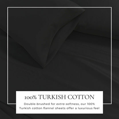 4-Piece Cotton Solid Flannel Sheet - Nordic Collection | Plow & Hearth