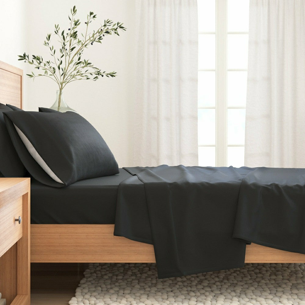 4-Piece Cotton Solid Flannel Sheet - Nordic Collection | Plow & Hearth