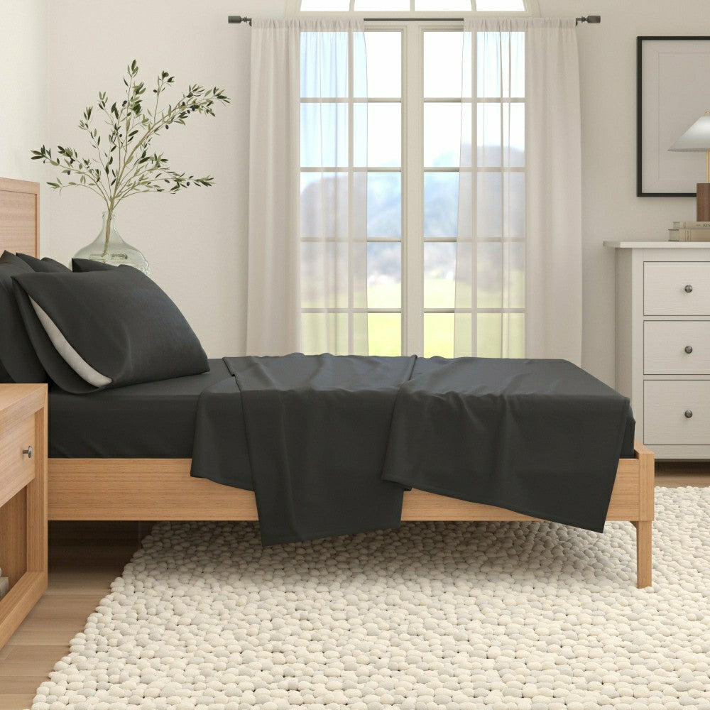 4-Piece Cotton Solid Flannel Sheet - Nordic Collection | Plow & Hearth