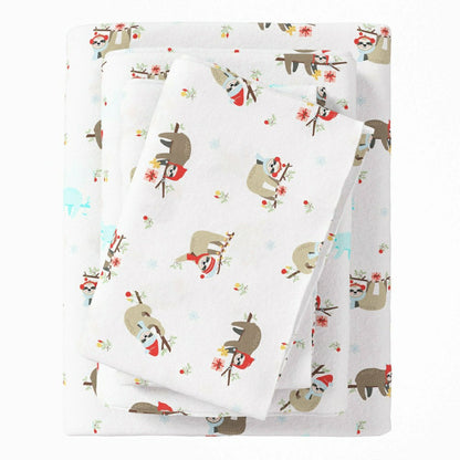 4-Piece Turkish Cotton Christmas Flannel Sheet - Whittaker Collection | Plow & Hearth