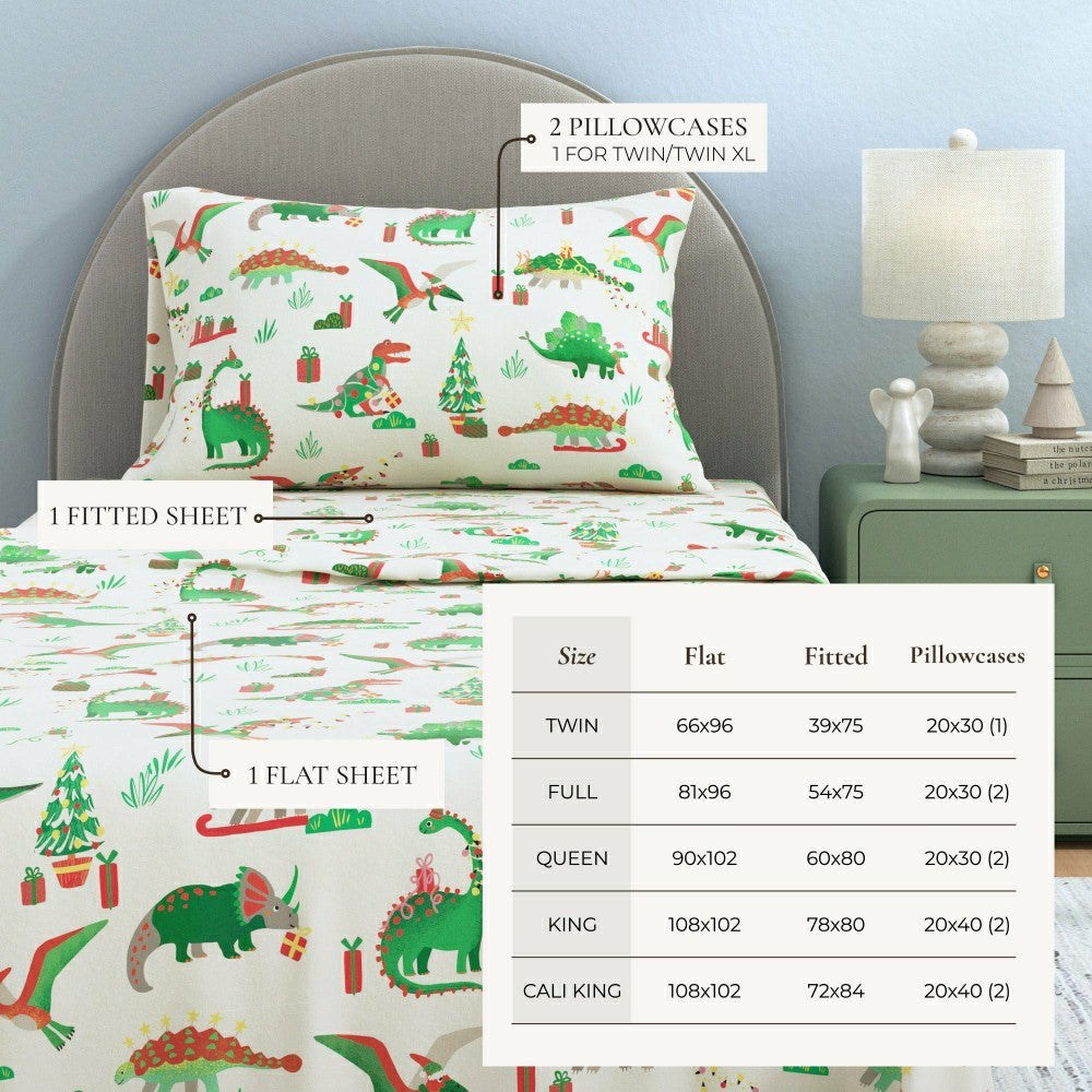 4-Piece Turkish Cotton Christmas Flannel Sheet - Whittaker Collection | Plow & Hearth
