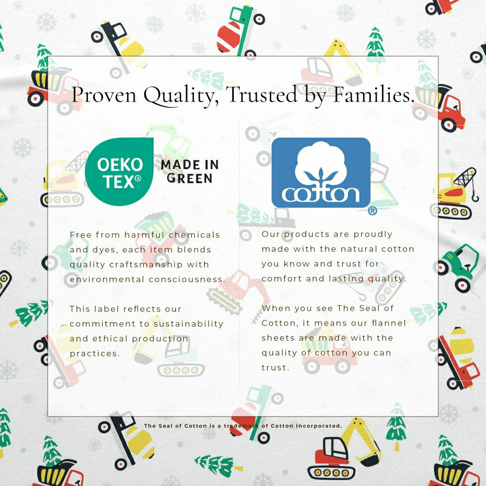 4-Piece Turkish Cotton Christmas Flannel Sheet - Whittaker Collection | Plow & Hearth
