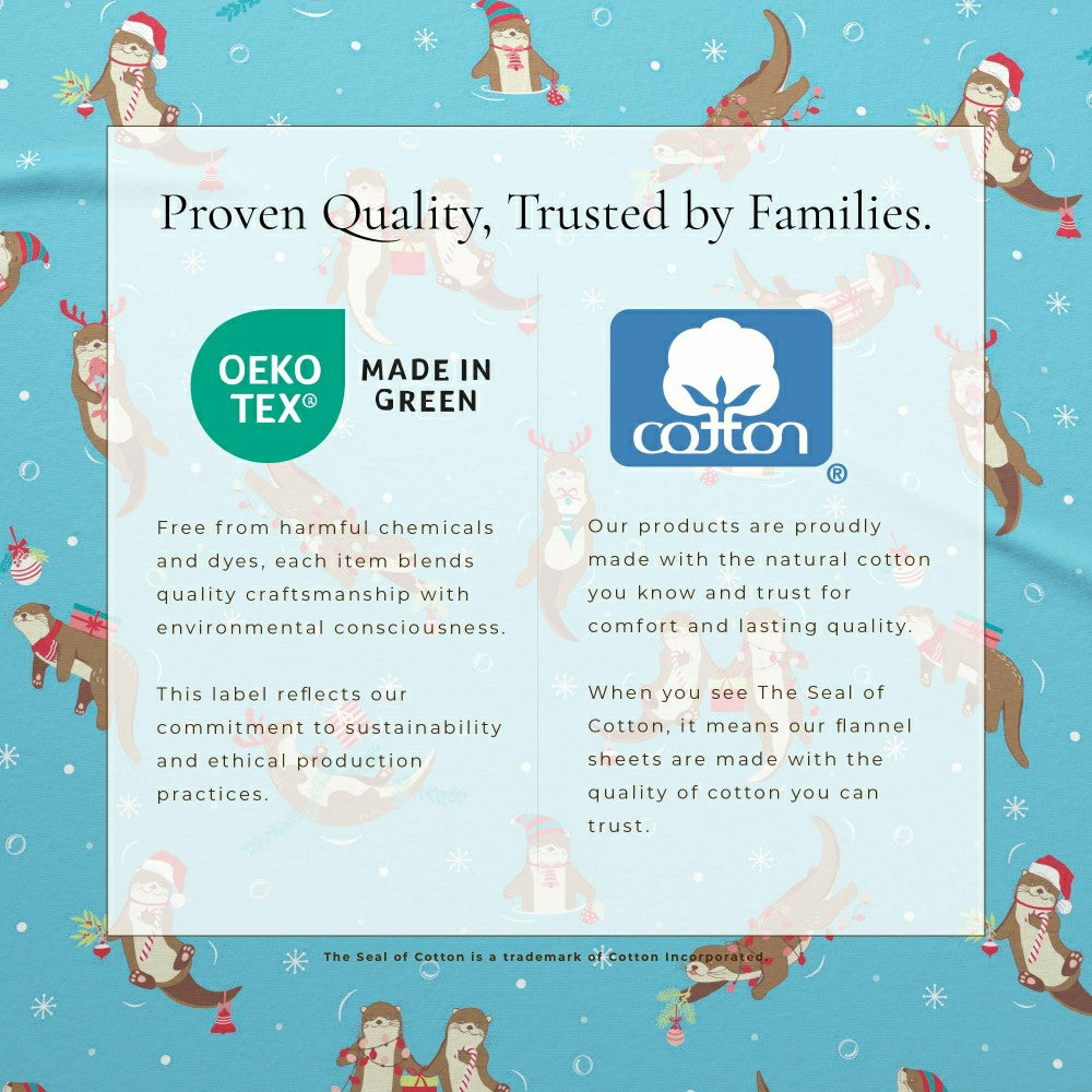 4-Piece Turkish Cotton Christmas Flannel Sheet - Whittaker Collection | Plow & Hearth