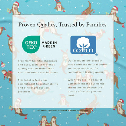 4-Piece Turkish Cotton Christmas Flannel Sheet - Whittaker Collection | Plow & Hearth