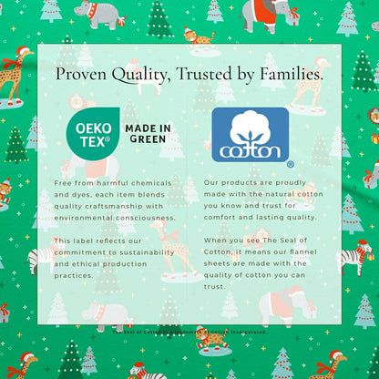 4-Piece Turkish Cotton Christmas Flannel Sheet - Whittaker Collection | Plow & Hearth
